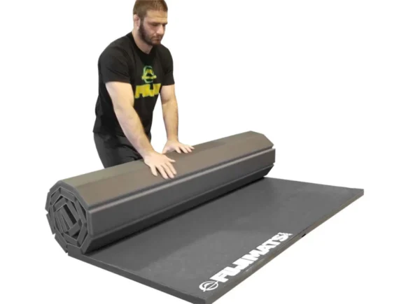 Tatami puzzle montado para entrenar en casa