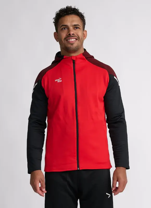 Chaqueta chándal azul con capucha hombre