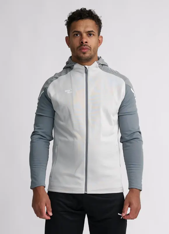 Chaqueta chándal azul con capucha hombre