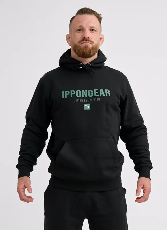 Sudadera gris BJJ - jiu jitsu con capucha