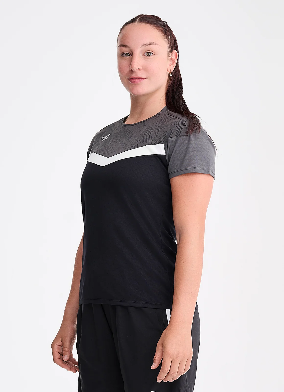 IPPONGEAR_Iconic Teamwear Tee Women_black-anthracite_half side