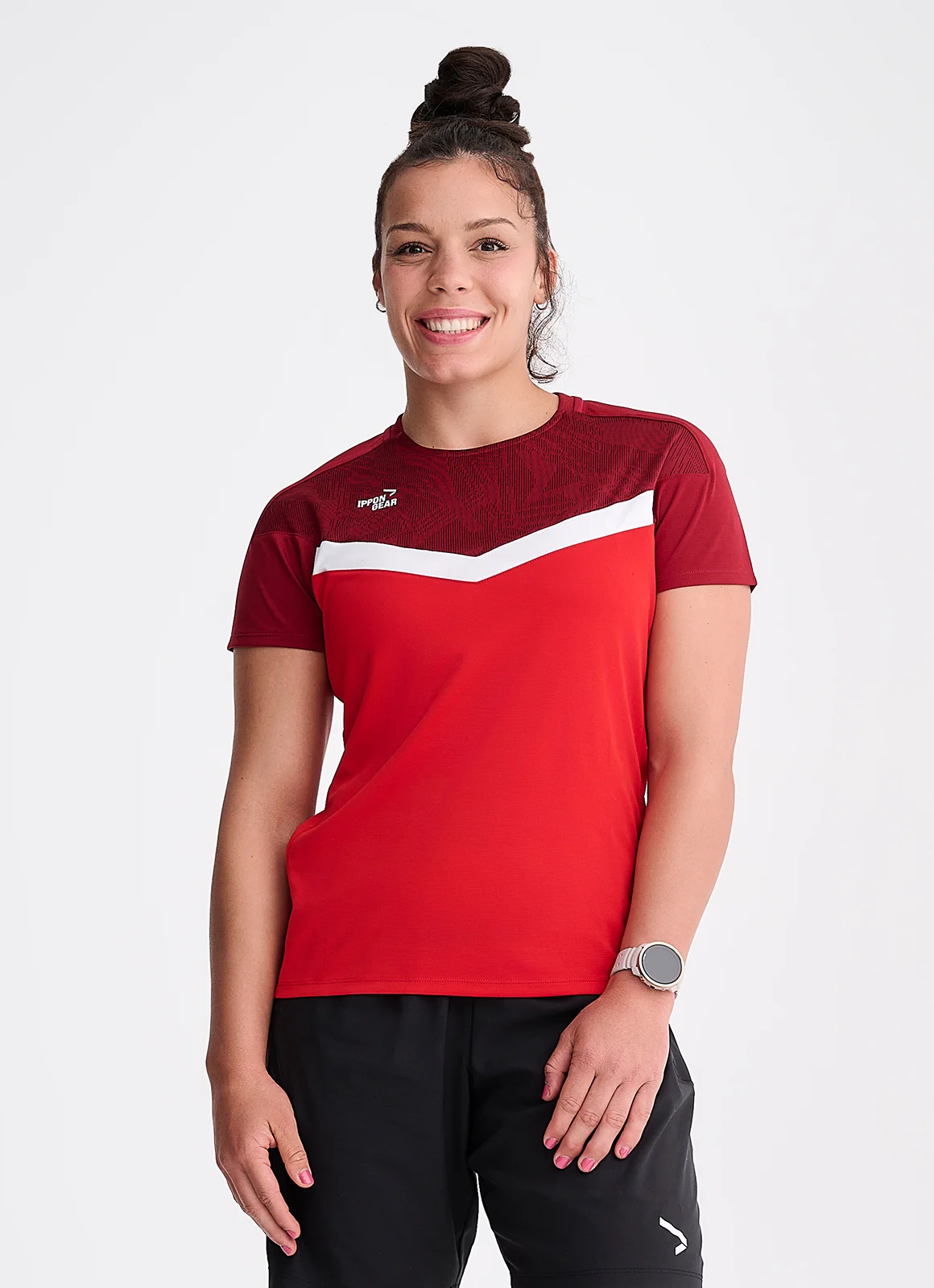 IPPONGEAR_Iconic Teamwear Tee Women_red-burgundy_front