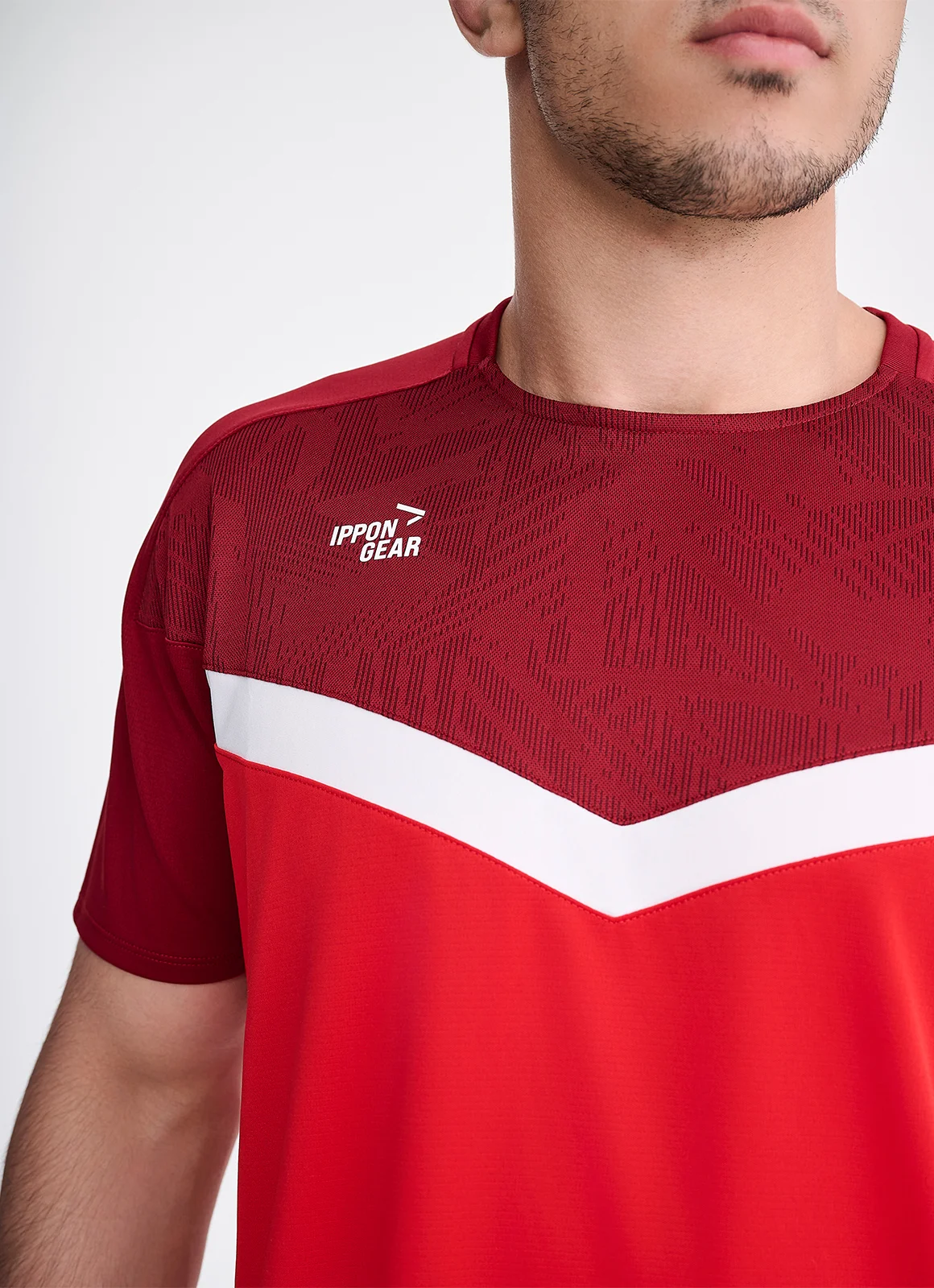 IPPONGEAR_Iconic Teamwear Tee_red-burgundy_detail