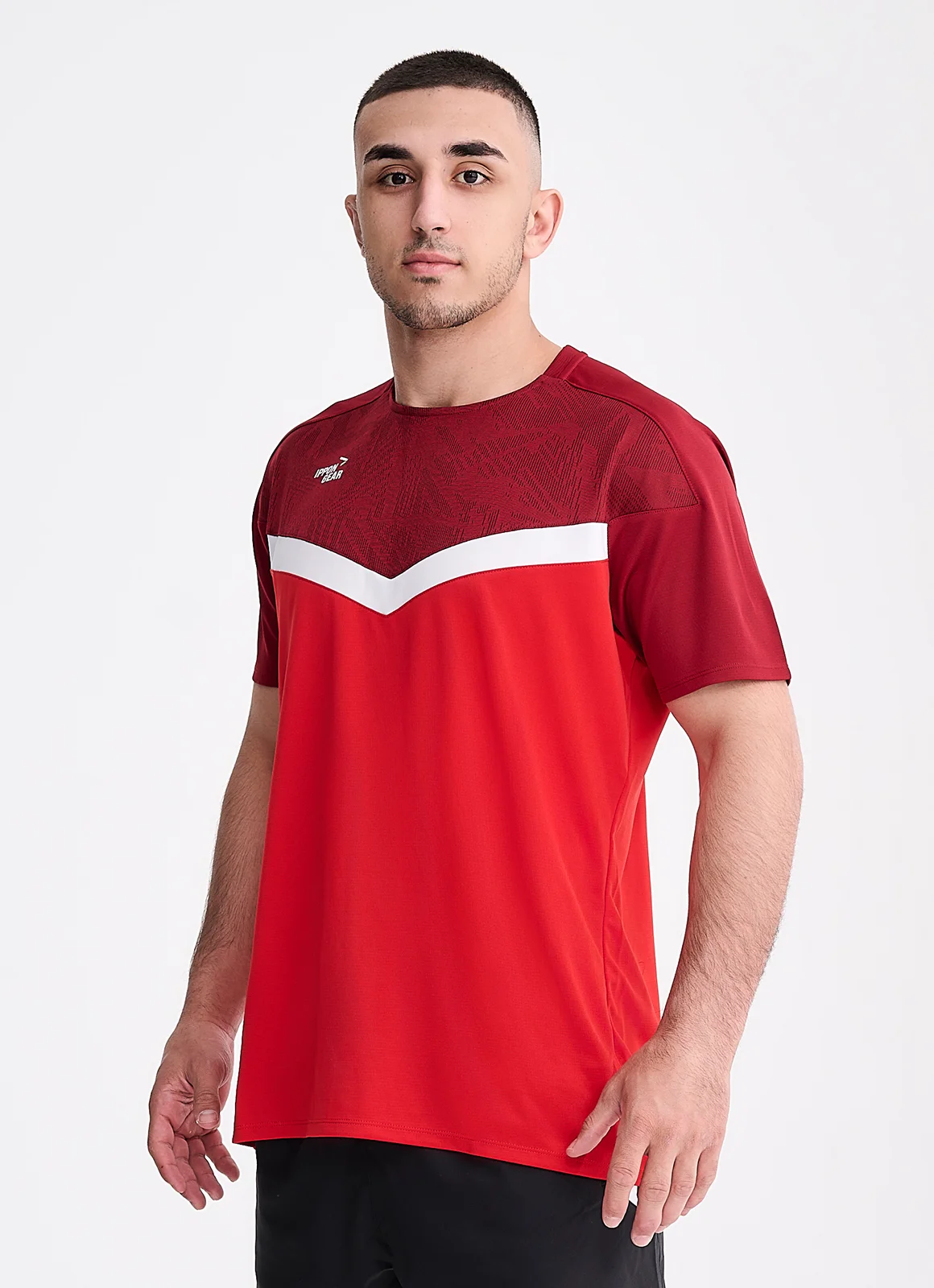 IPPONGEAR_Iconic Teamwear Tee_red-burgundy_half side