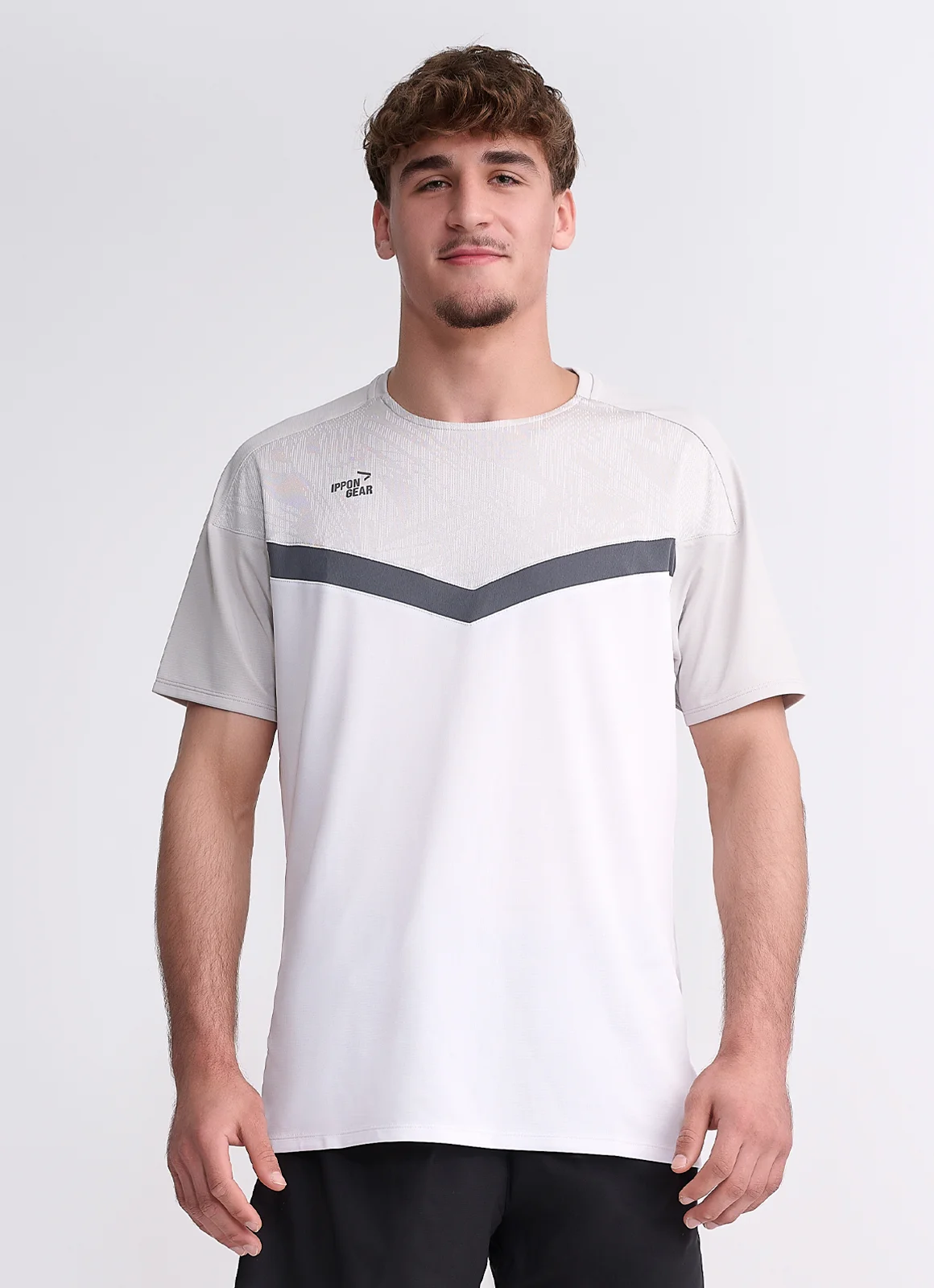 IPPONGEAR_Iconic Teamwear Tee_white-soft grey-anthra light_front