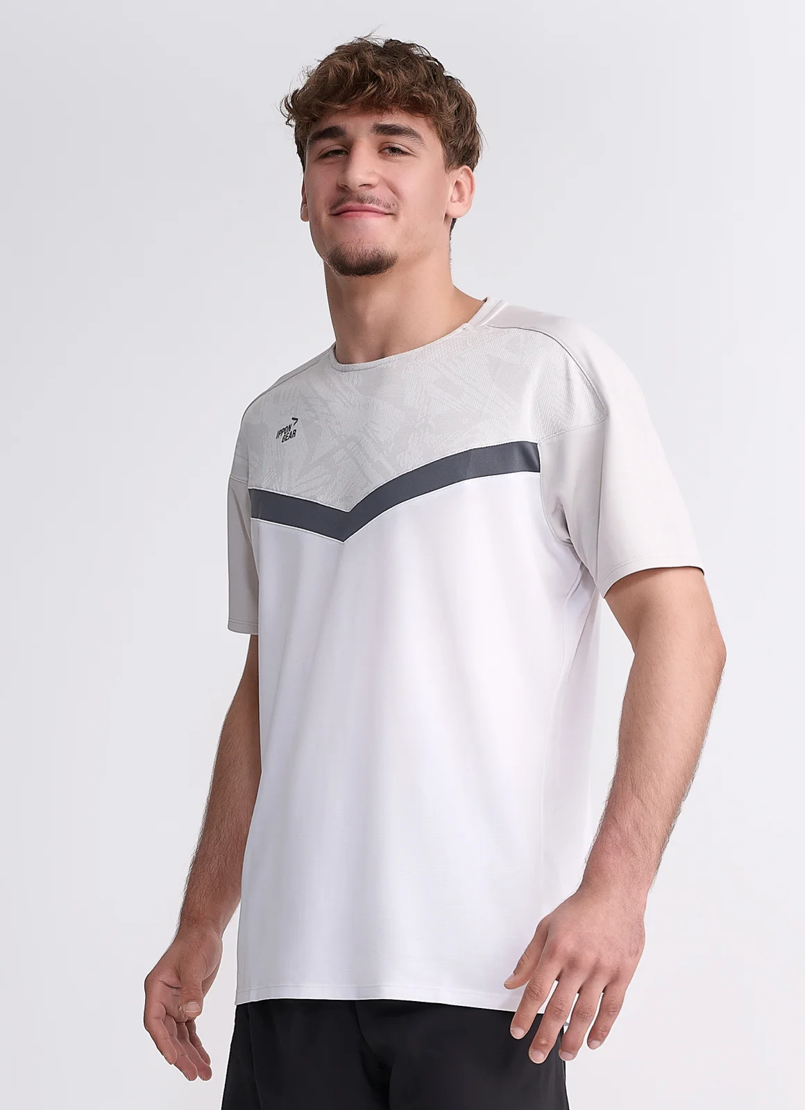 IPPONGEAR_Iconic Teamwear Tee_white-soft grey-anthra light_half side