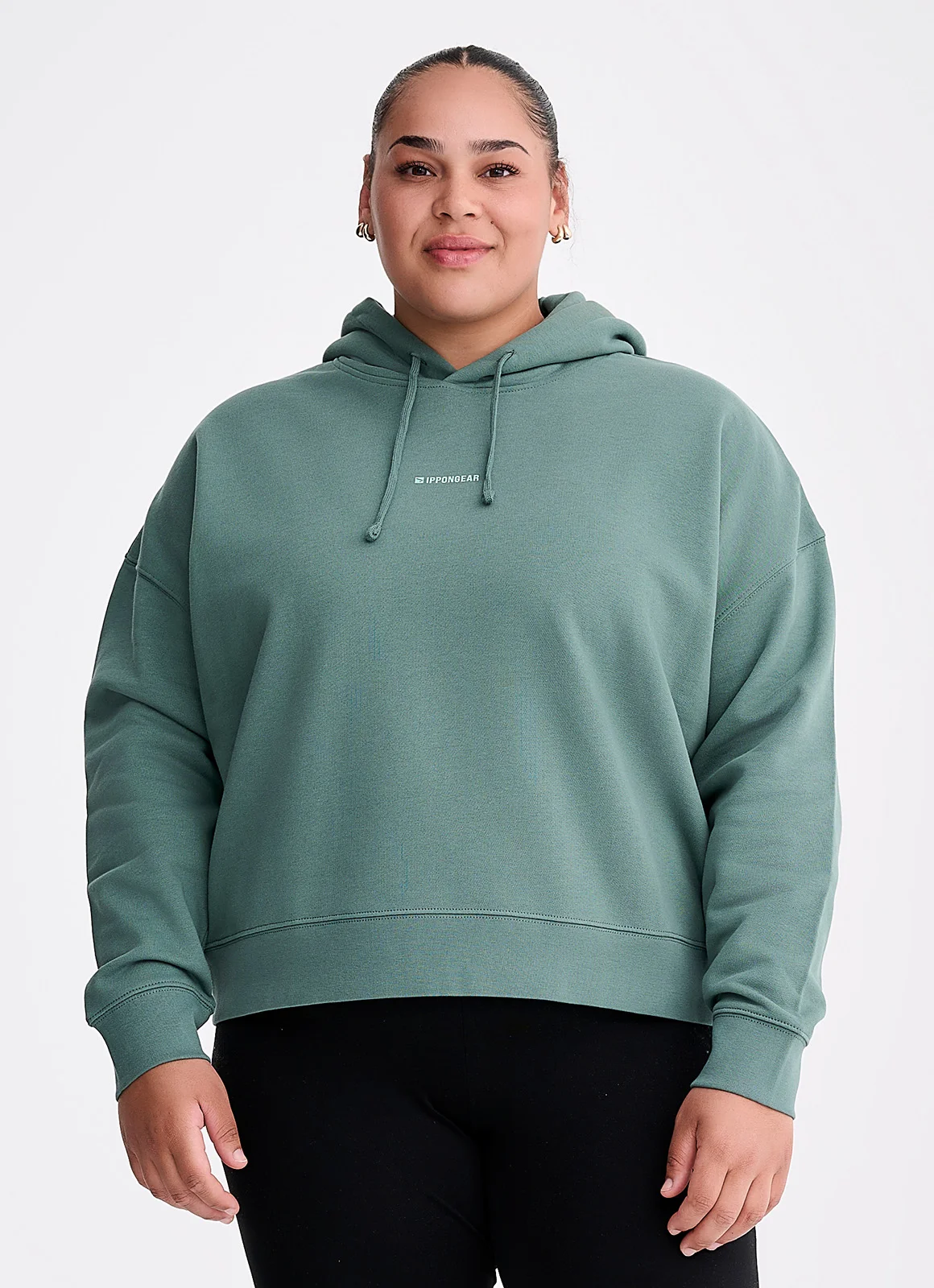 IPPONGEAR_Lifestyle Collection_Women Oversize Hoodie Minimal 2_green bay_front