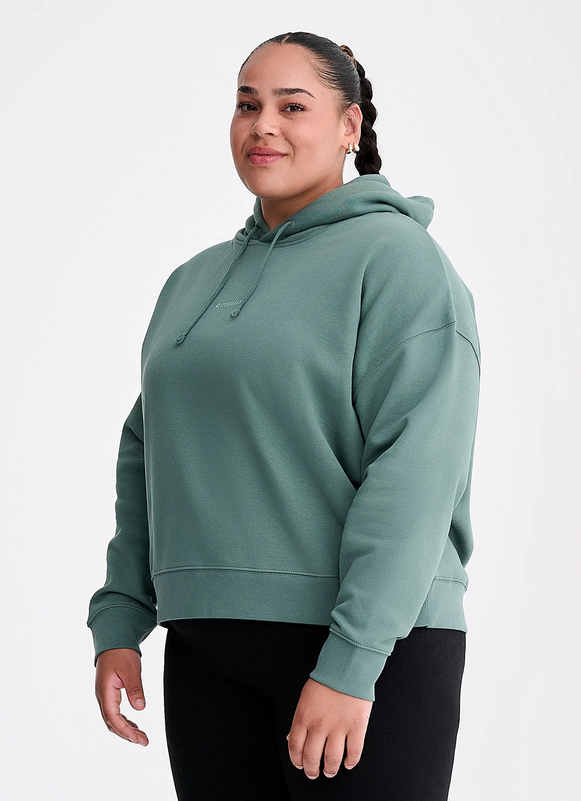 IPPONGEAR_Lifestyle Collection_Women Oversize Hoodie Minimal 2_green bay_half side