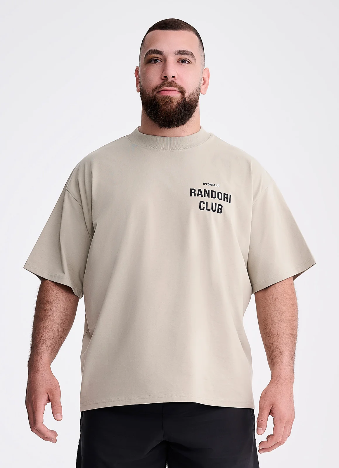 IPPONGEAR_Lifestyle Kollektion_Oversize T-Shirt Randori Club Unisex_stone_front