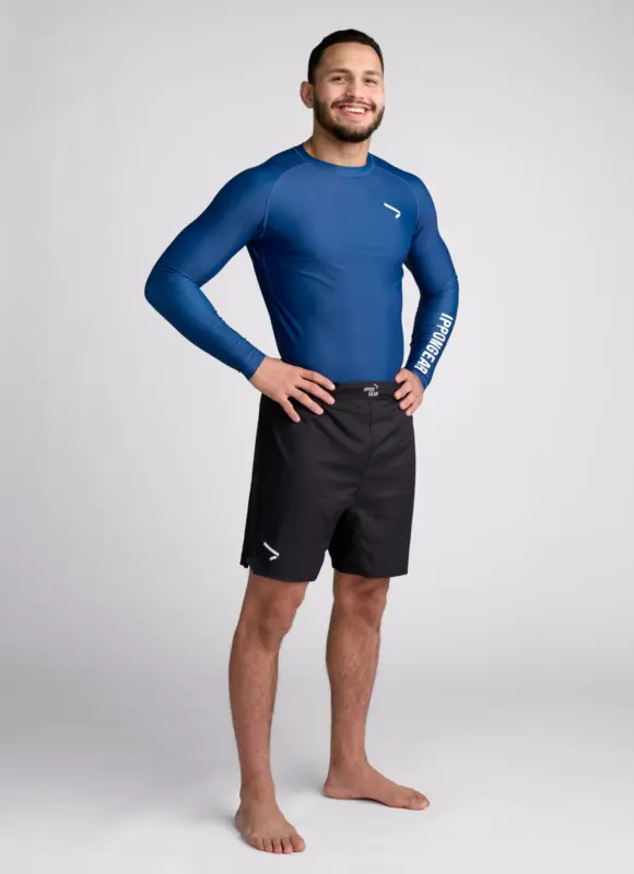 Rashguard azul manga larga hombre