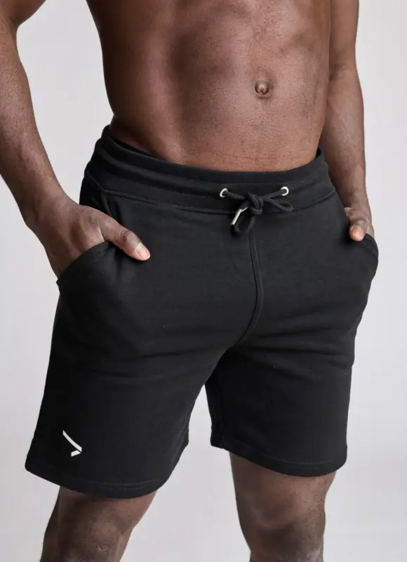 Pantalón corto chándal negro hombre