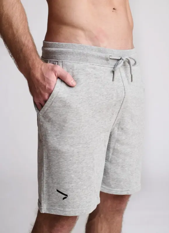 Pantalón corto chándal gris claro hombre