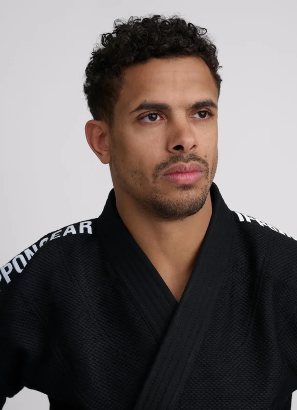 judo chaqueta de color negro