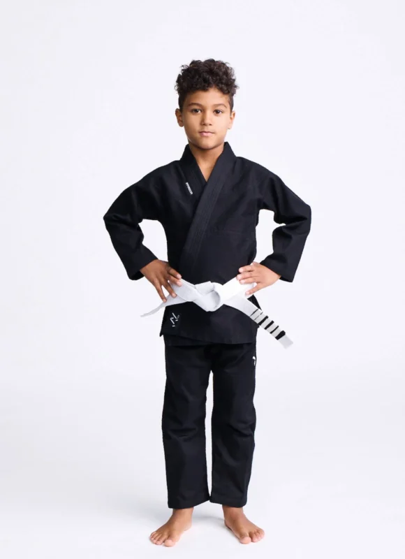 kimono BJJ color negro para niño